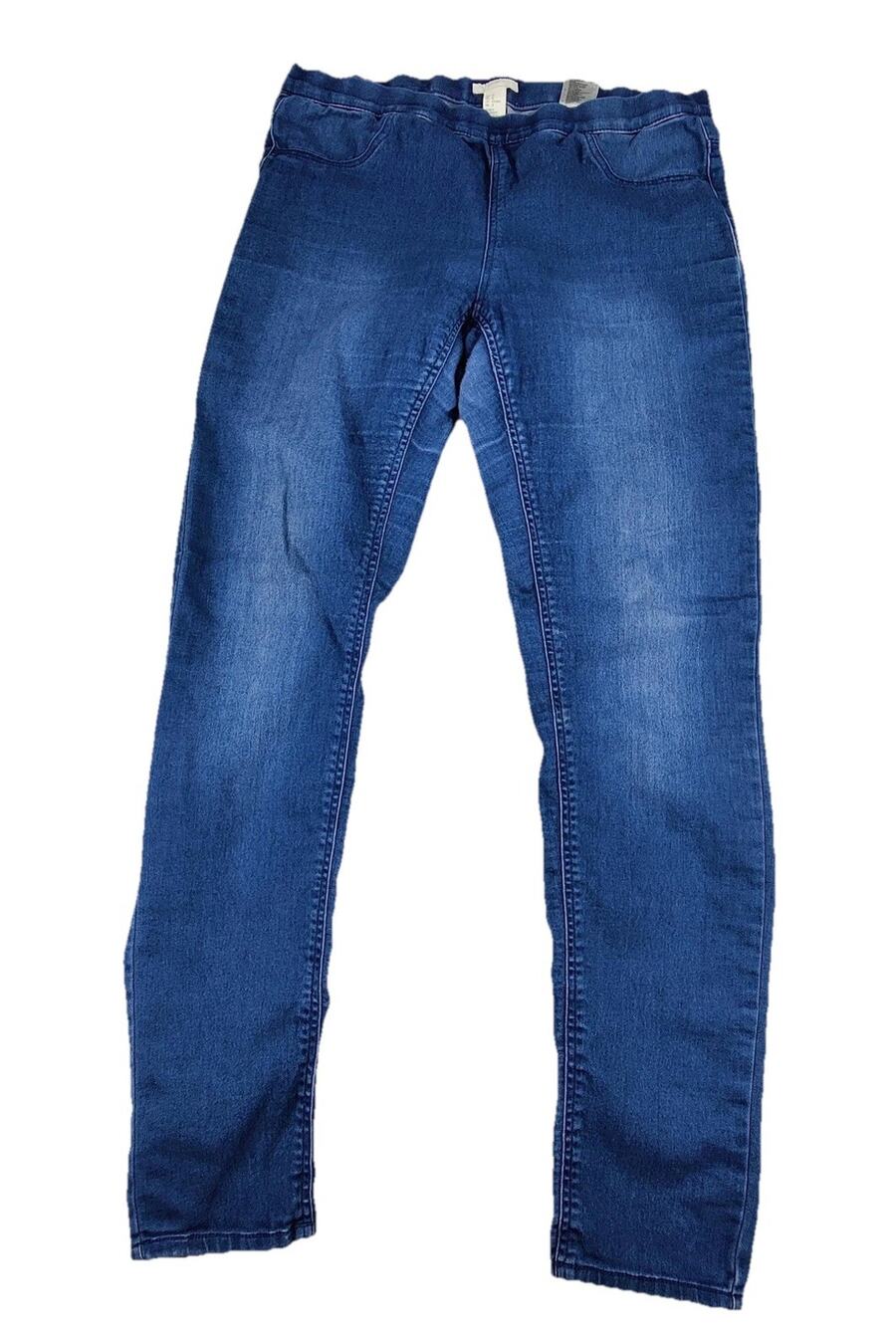H&M Jegging Jeans Womens 12 Blue Medium Wash Mid Rise Slim Stretch Denim 32x29